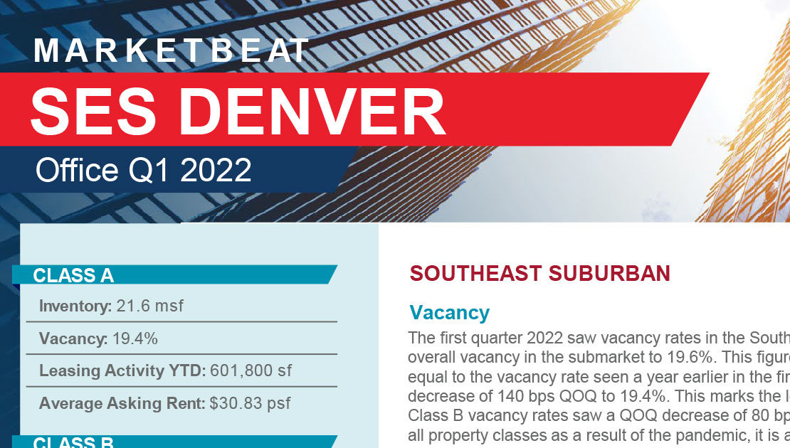 Southeast Suburban Submarket (SES) Office Marketbeat Q1 2022